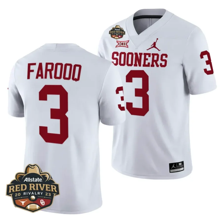 oklahoma sooners jalil farooq white 2023 allstate red river rivalry football jersey scaled