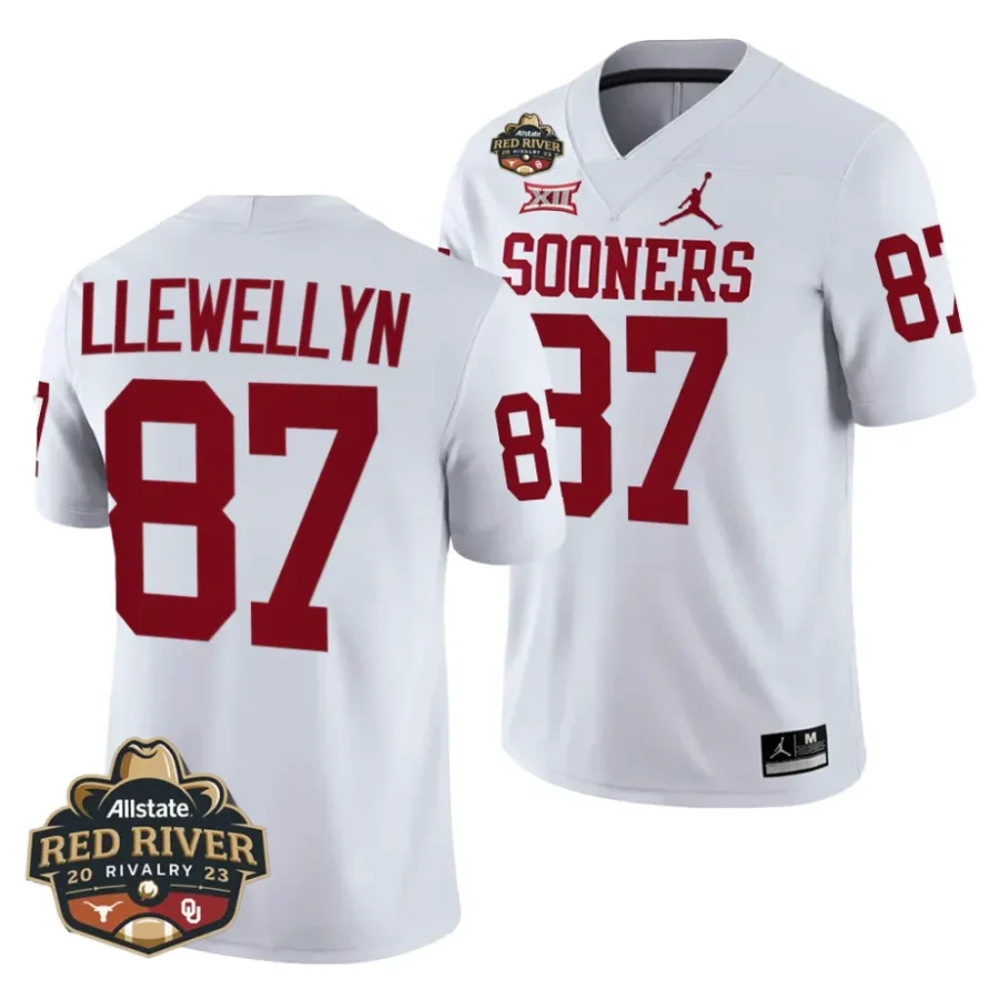 oklahoma sooners jason llewellyn white 2023 allstate red river rivalry football jersey scaled