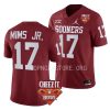 oklahoma sooners marvin mims jr. crimson 2022 cheez it bowl college football jersey scaled