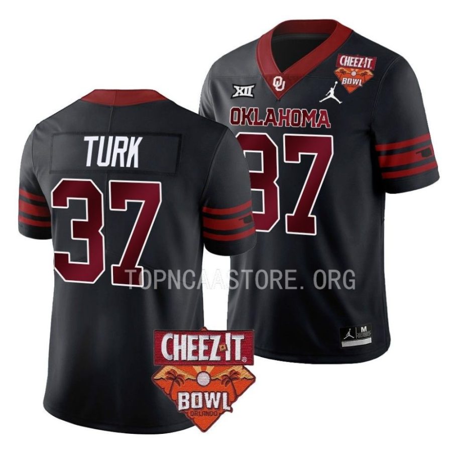 oklahoma sooners michael turk black 2022 cheez it bowl college football jersey scaled