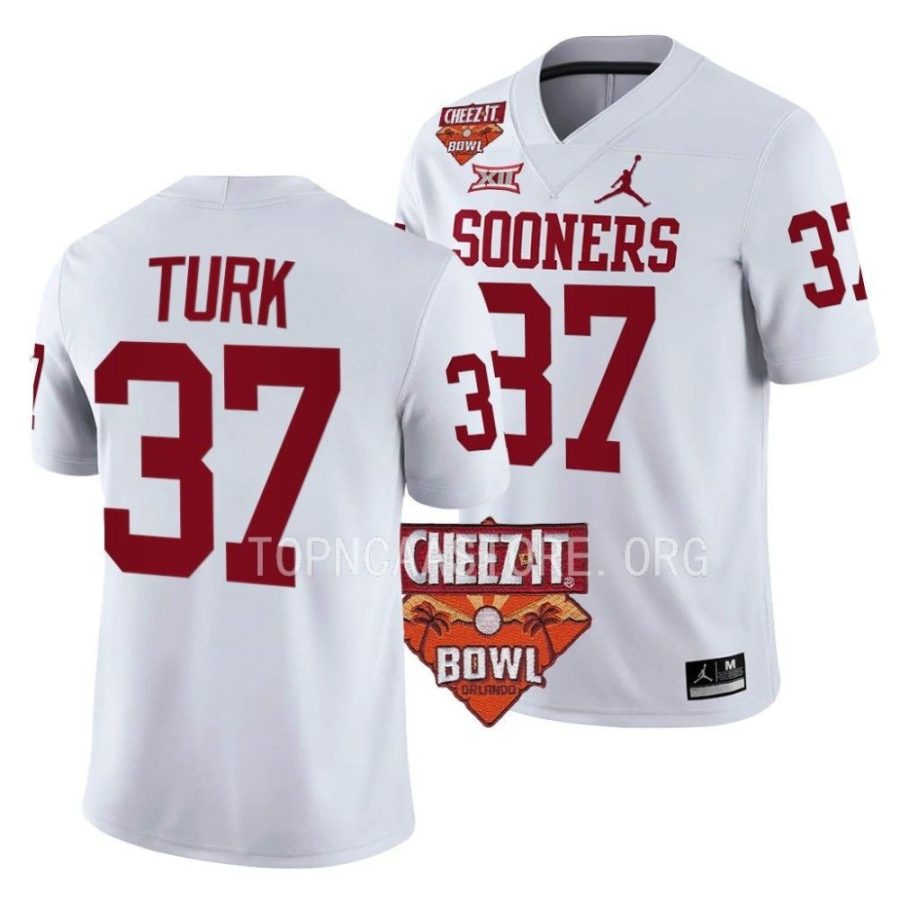 oklahoma sooners michael turk white 2022 cheez it bowl college football jersey scaled
