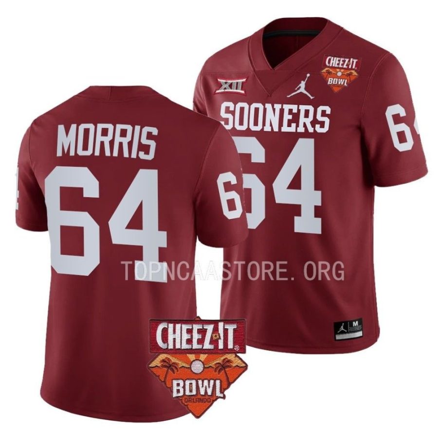 oklahoma sooners wanya morris crimson 2022 cheez it bowl college football jersey scaled