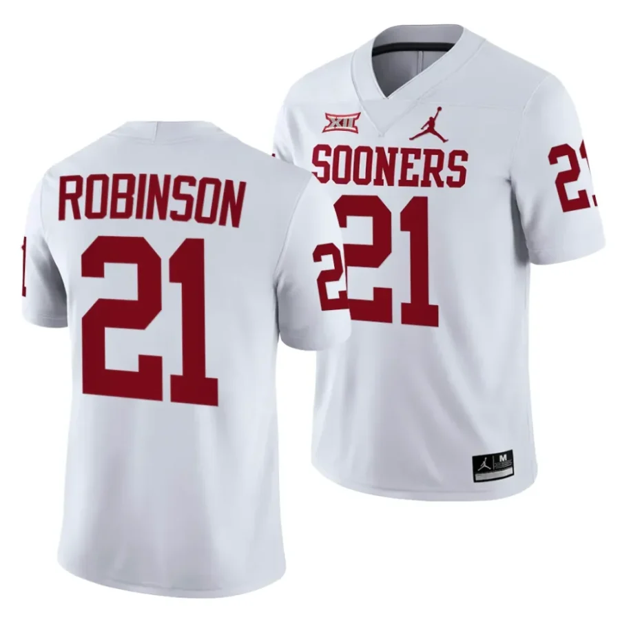 oklahoma sooners xavier robinson white college football class of 2024 jersey scaled