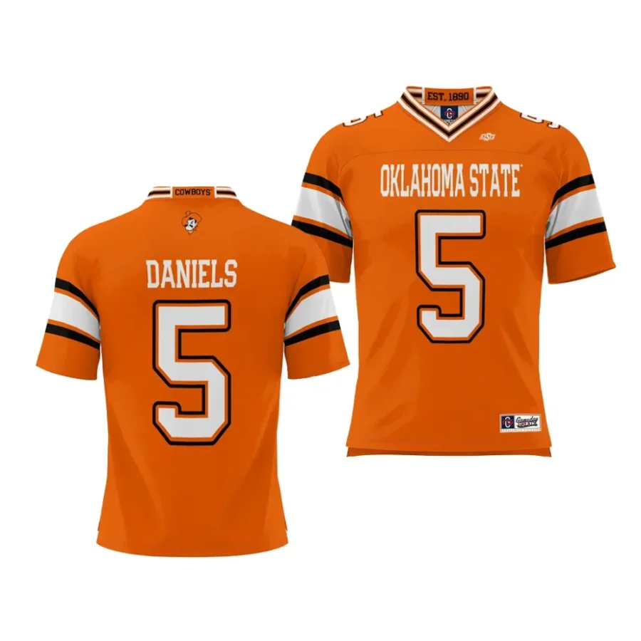 oklahoma state cowboys kendal daniels youth orange nil player jersey scaled