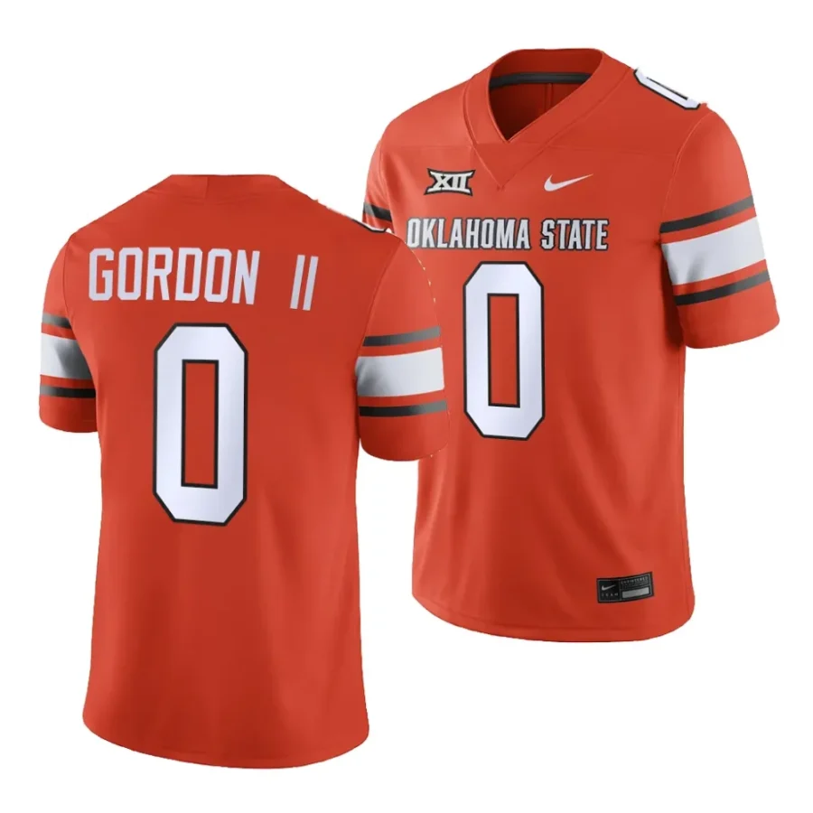 oklahoma state cowboys ollie gordon ii orange 2023college football game jersey scaled