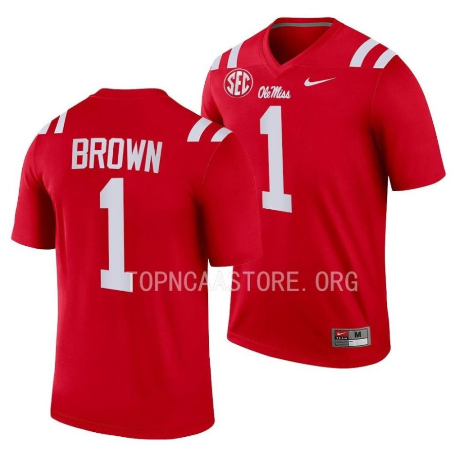 ole miss rebels a.j. brown red legend football nfl alumni jersey scaled