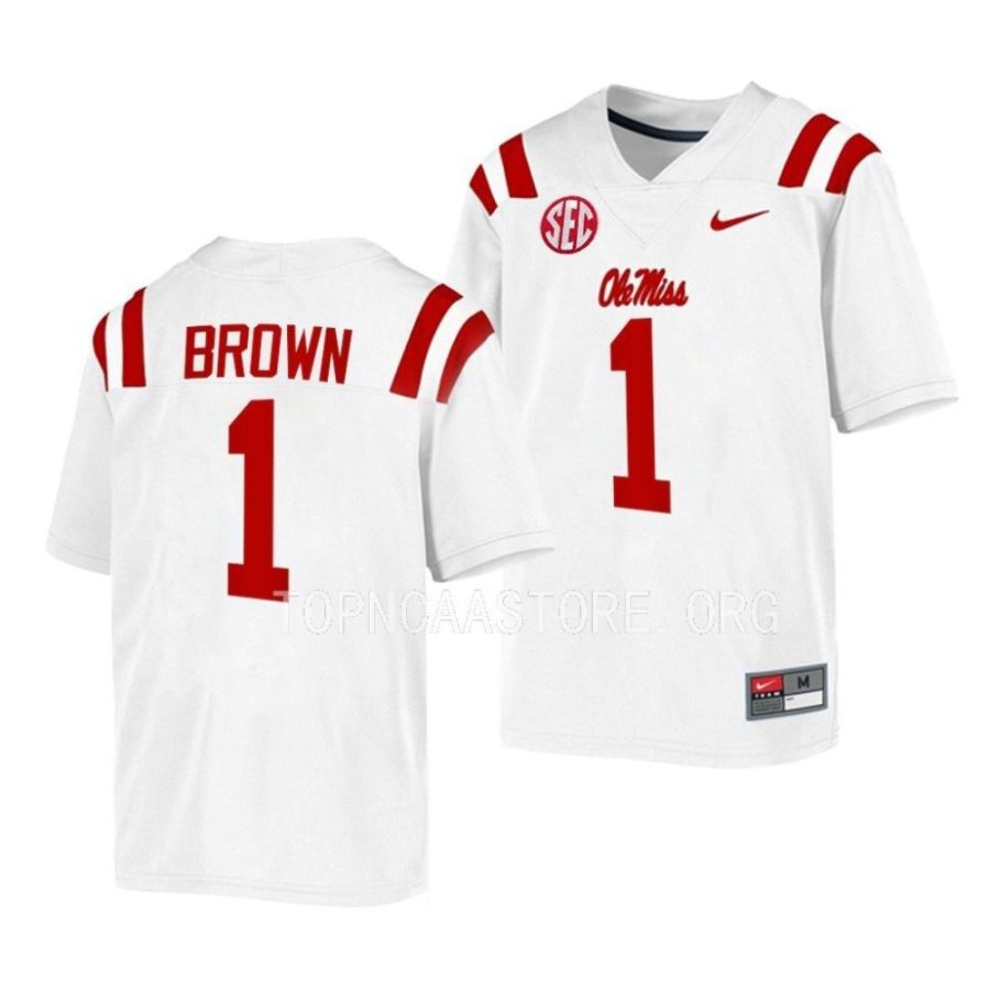 ole miss rebels a.j. brown white game football nfl alumni jersey scaled