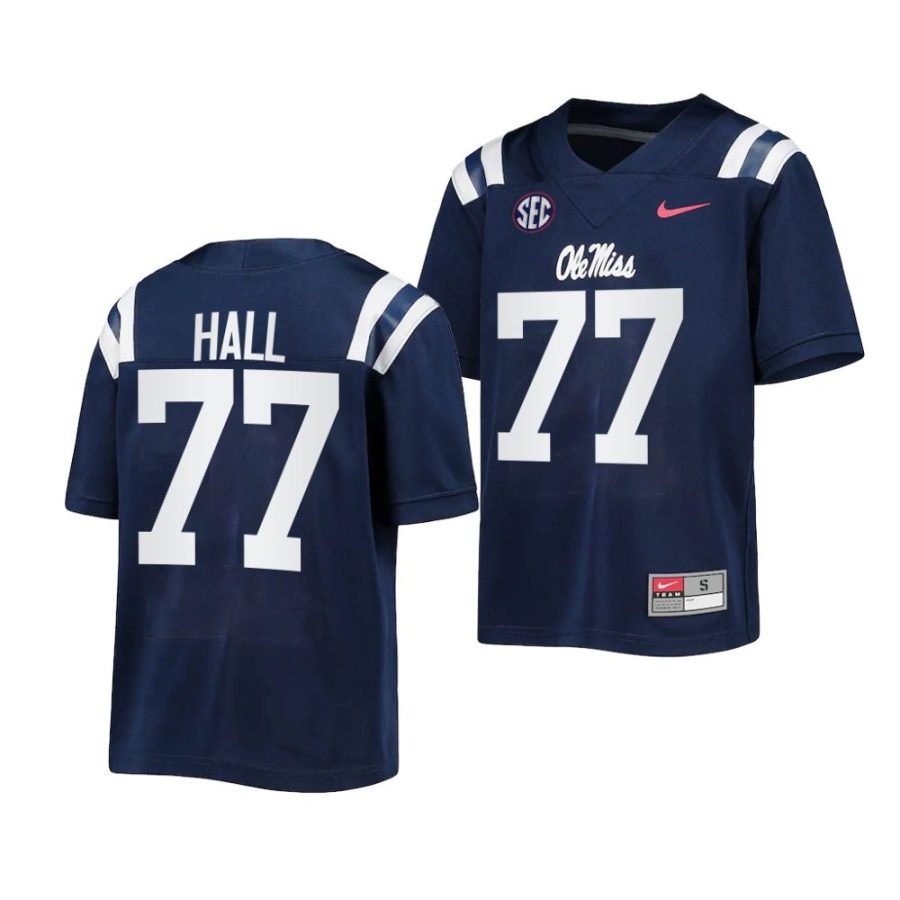 ole miss rebels hamilton hall youth navy untouchable game 2022 23 jersey scaled