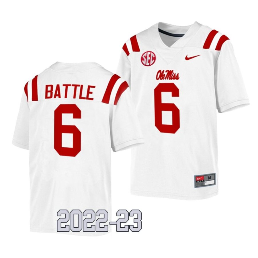 ole miss rebels miles battle white 2022 23college football game jersey scaled