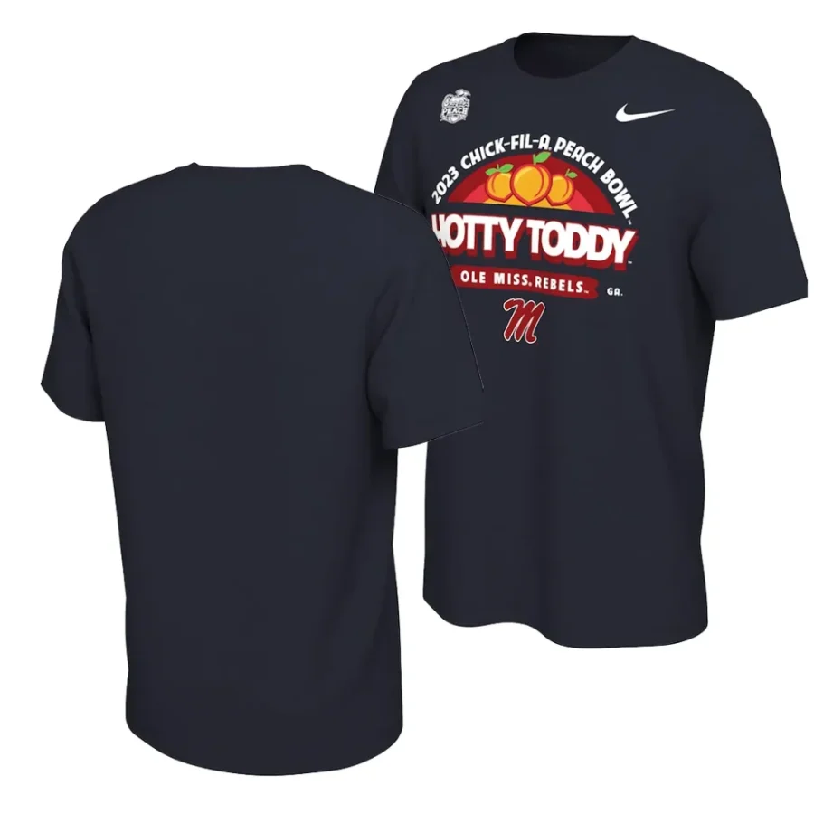 ole miss rebels navy 2023 peach bowl mantra men t shirt scaled