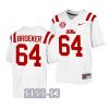 ole miss rebels nick broeker white 2022 23college football game jersey scaled