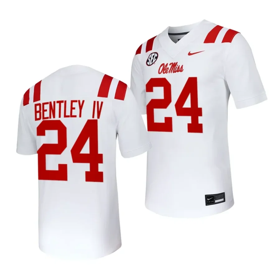 ole miss rebels ulysses bentley iv white 2023untouchable football replica jersey scaled