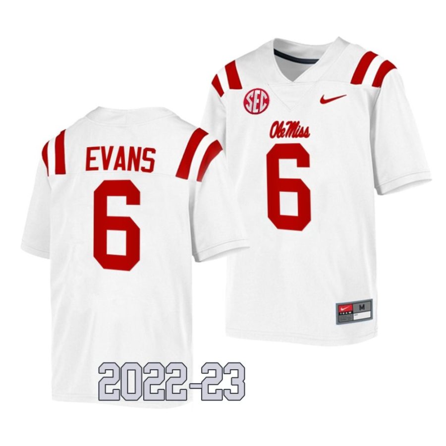 ole miss rebels zach evans white 2022 23college football game jersey scaled