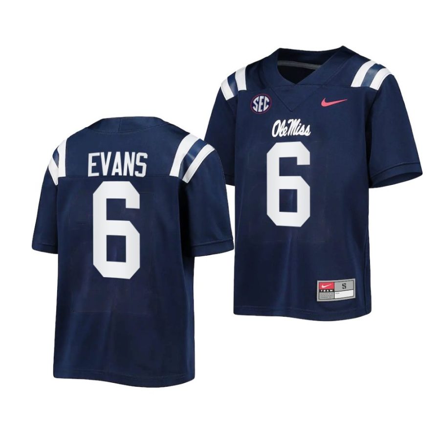 ole miss rebels zach evans youth navy untouchable game 2022 23 jersey scaled