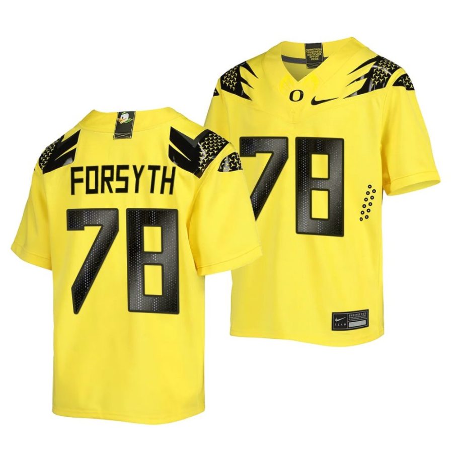 oregon ducks alex forsyth yellow vapor fusion replica football jersey scaled