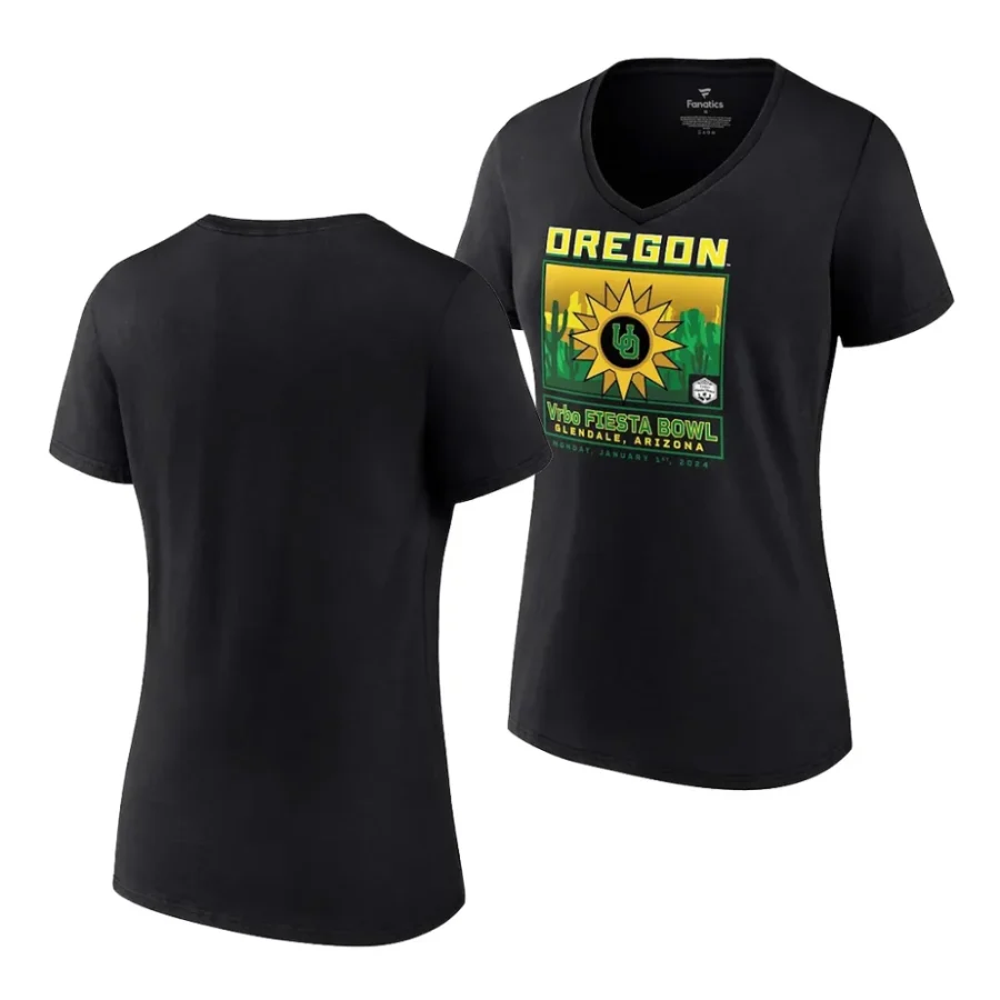 oregon ducks black 2024 fiesta bowl v neck women t shirt scaled