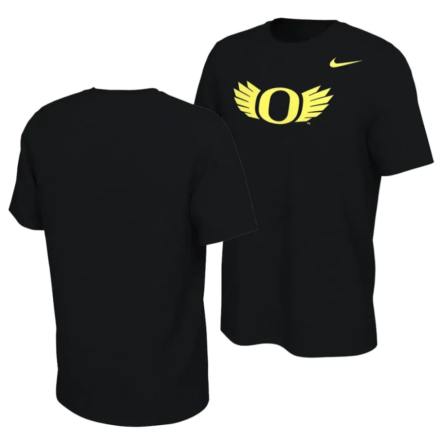 oregon ducks black wings long sleeve men t shirt scaled