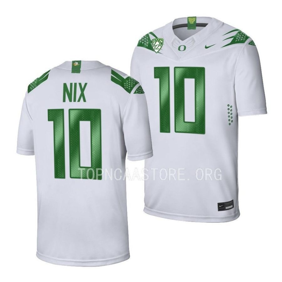 oregon ducks bo nix white game football jersey scaled