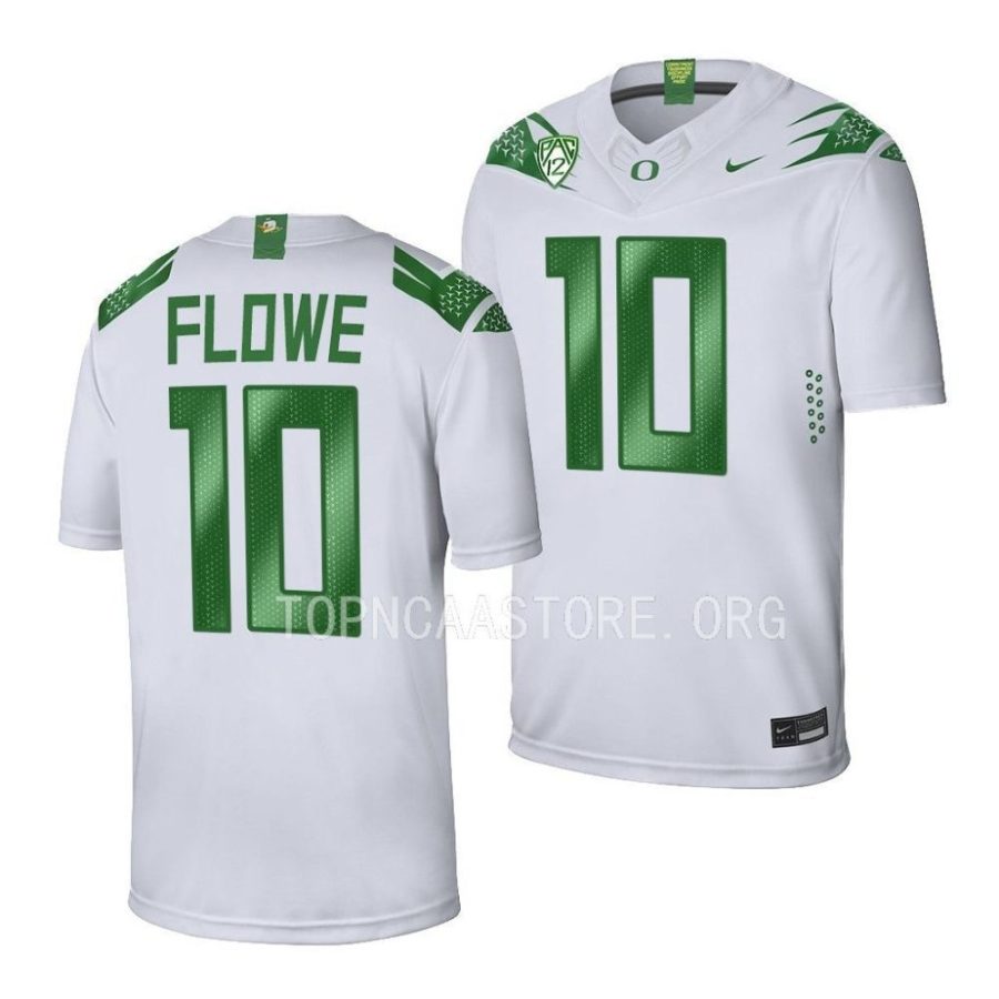 oregon ducks justin flowe white game football jersey scaled