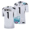 oregon ducks noah sewell white 2022 holiday bowl eggshell limited jersey scaled