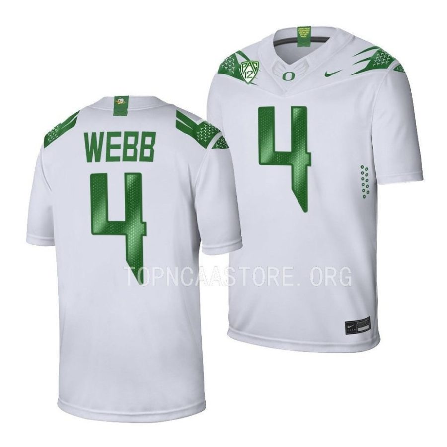 oregon ducks spencer webb white game football jersey scaled