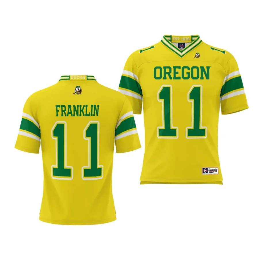 oregon ducks troy franklin yellow nil player football jersey scaled