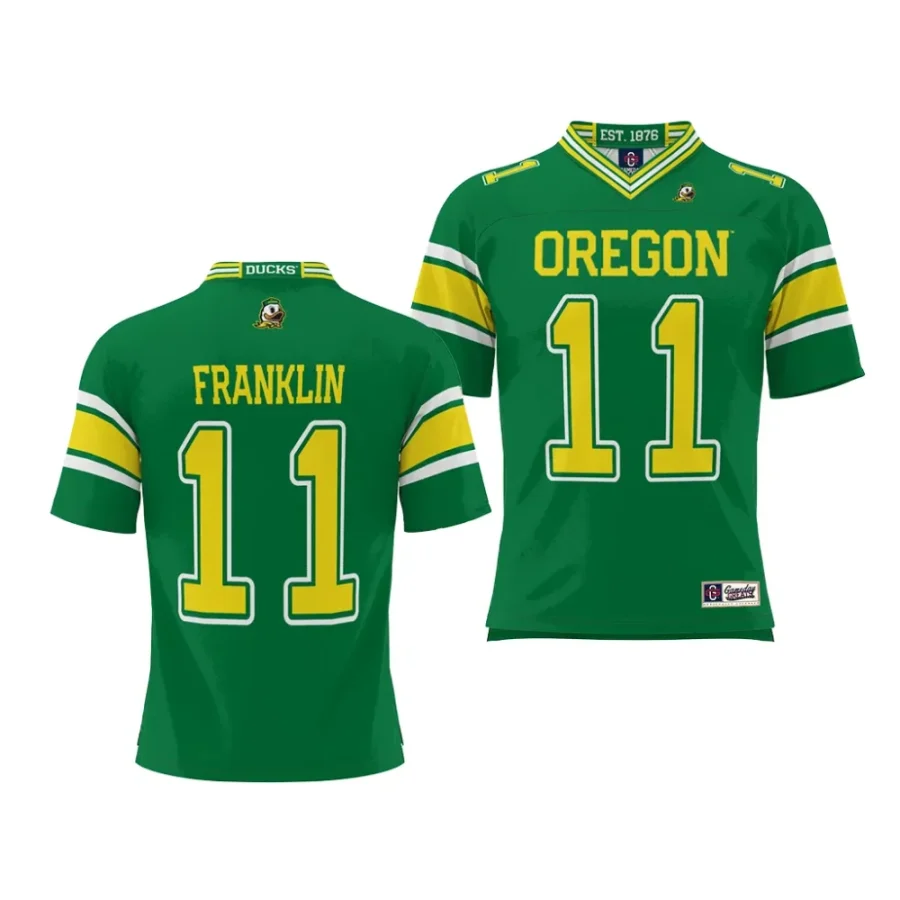 oregon ducks troy franklin youth green nil player jersey scaled