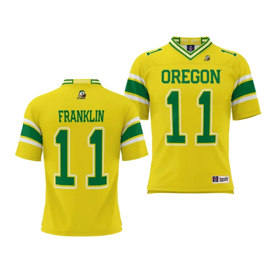 oregon ducks troy franklin youth yellow nil player jersey scaled