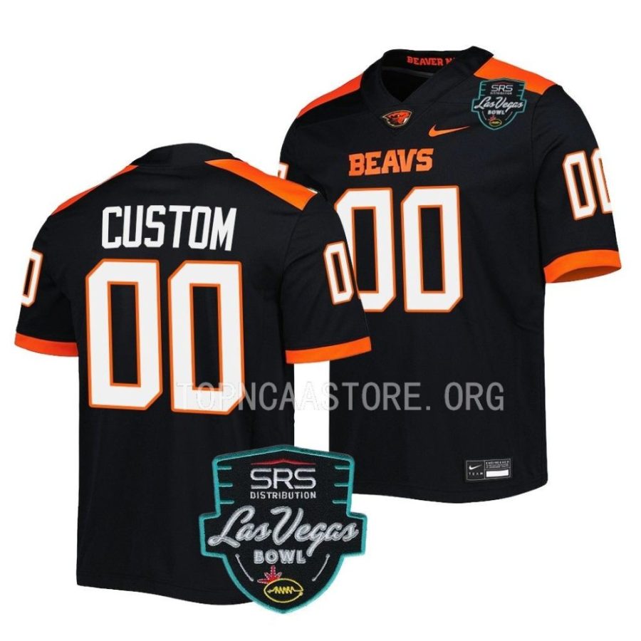 oregon state beavers custom black 2022 las vegas bowl football jersey scaled