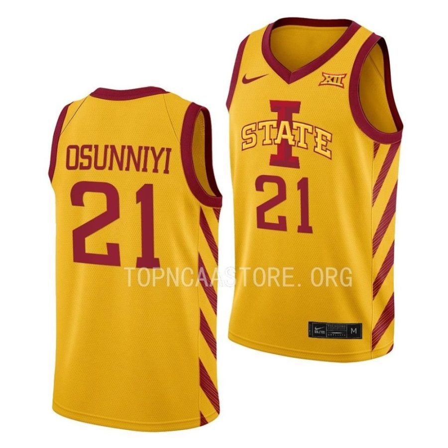 osun osunniyi iowa state cyclones 2022 23college basketball gold jersey scaled