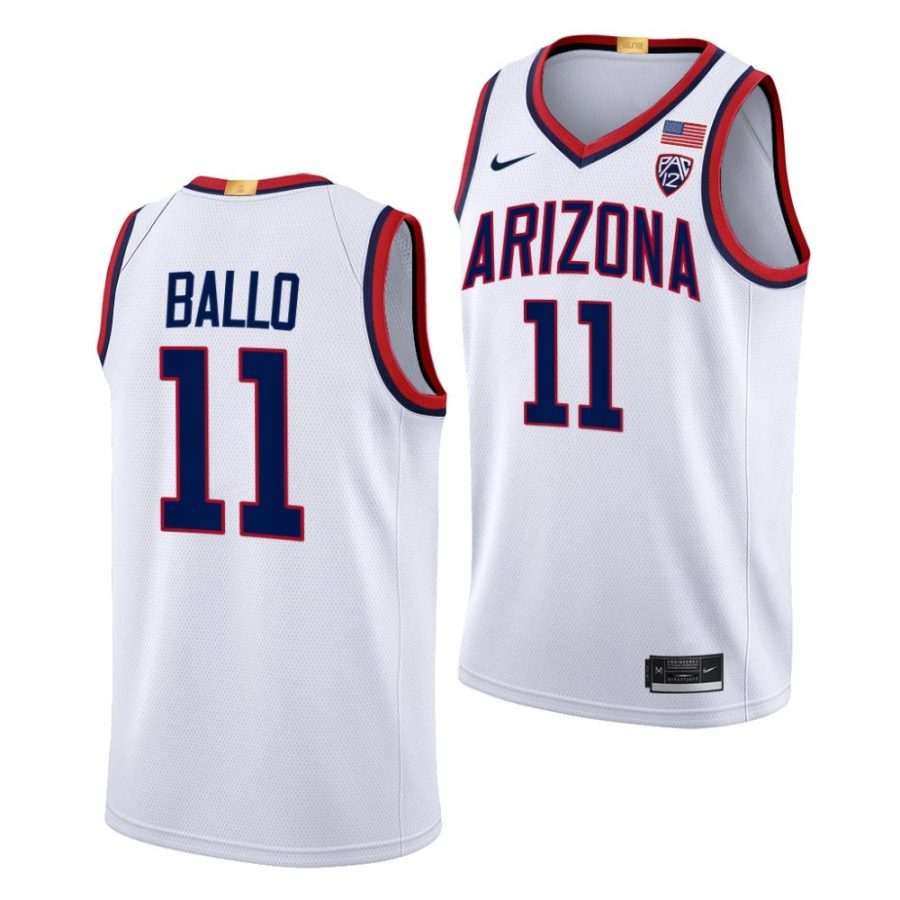 oumar ballo arizona wildcats 2022 23limited basketball white jersey scaled