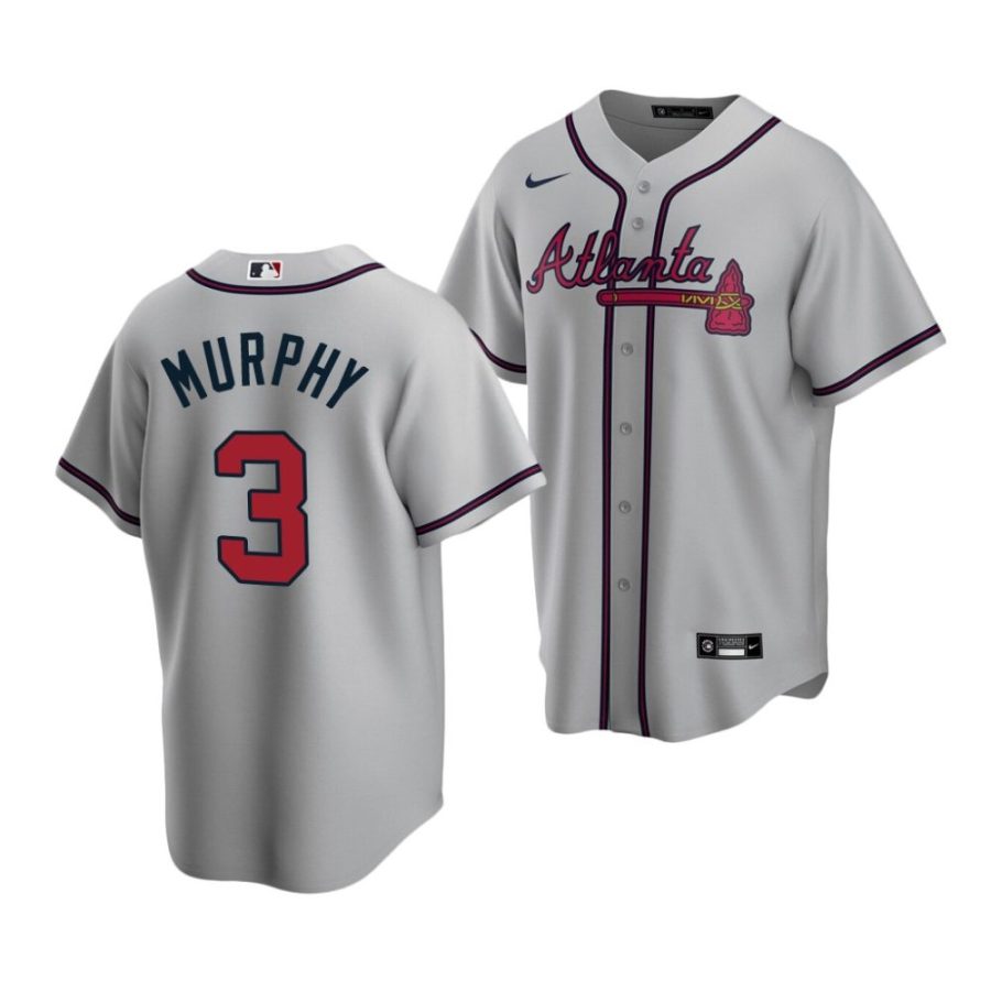 owen murphy braves road 2022 mlb draft replica gray jersey scaled