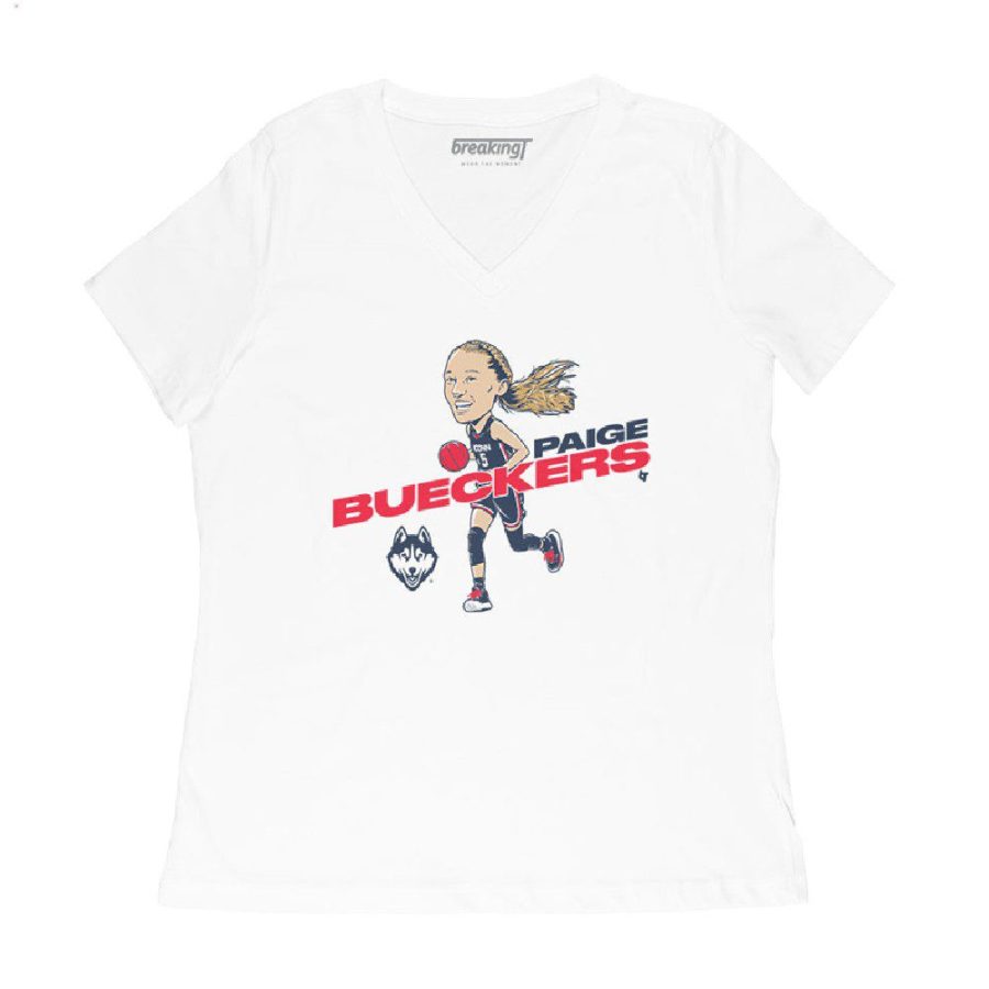 paige bueckers caricature womens basketball white women shirt