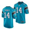 panthers sam darnold blue game jersey scaled