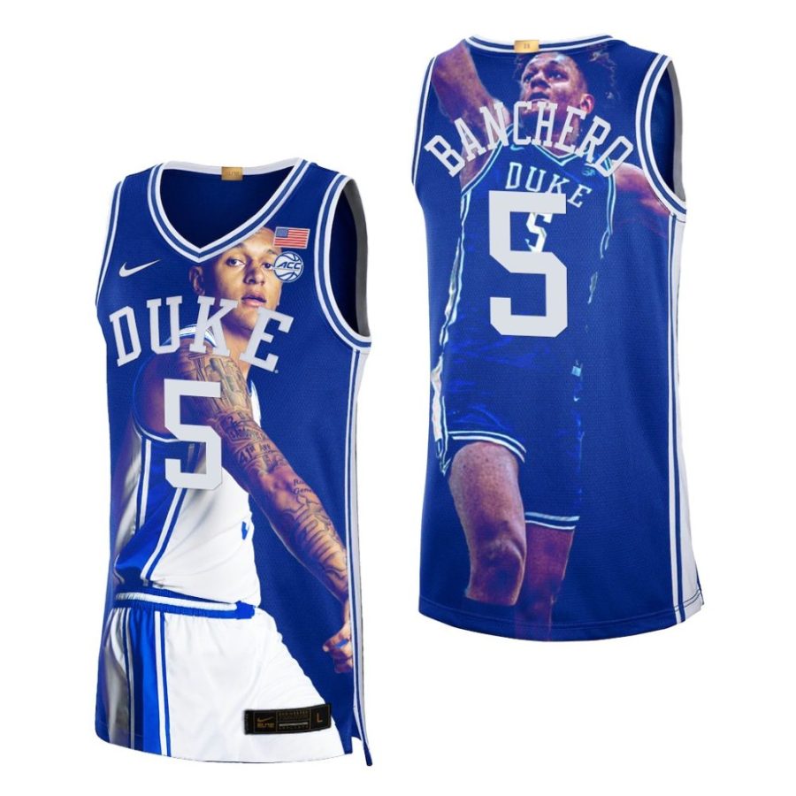 paolo banchero blue 2022 march madness highlights duke blue devils jersey scaled