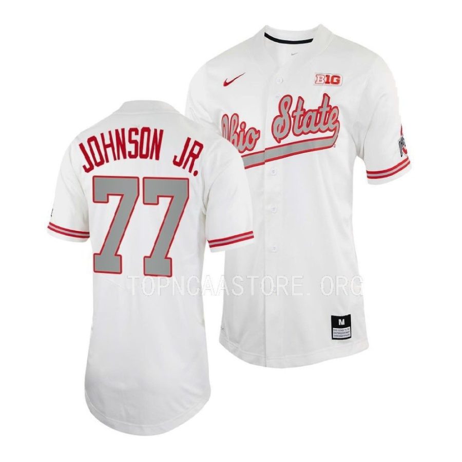 paris johnson jr. ohio state buckeyes baseball shirt menfull button jersey scaled
