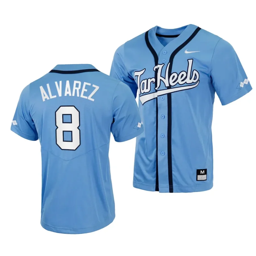 patrick alvarez unc tar heels 2023replica baseball menfull button jersey scaled