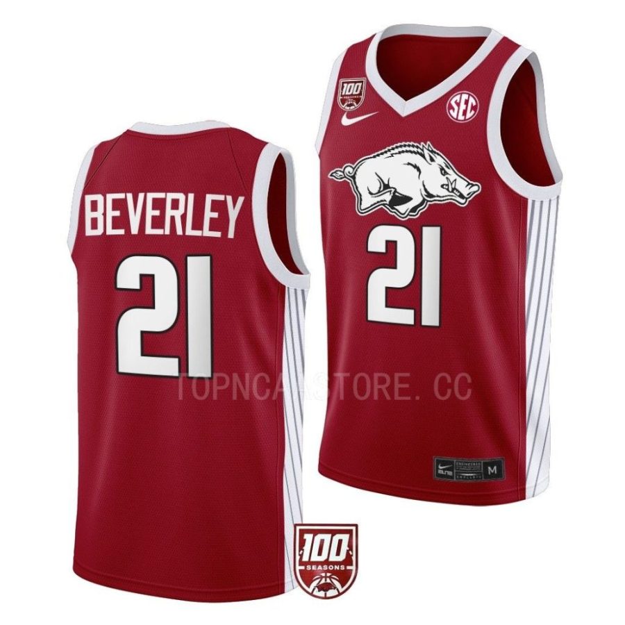 patrick beverley red 100 season arkansas razorbackscollege basketball jersey scaled