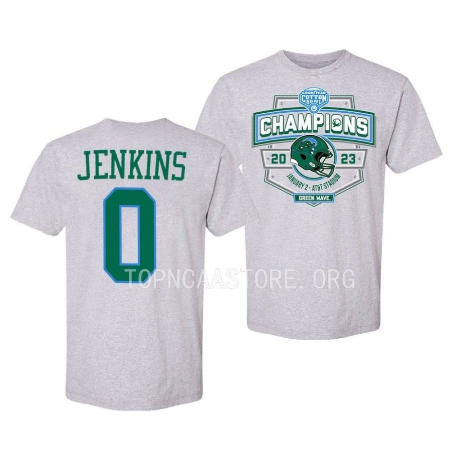 patrick jenkins gray 2023 cotton bowl championslocker room tulane green wave t shirt scaled