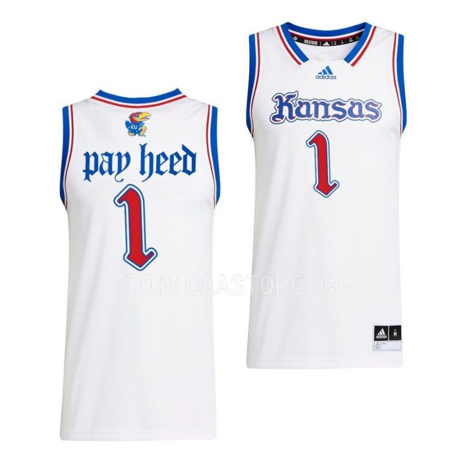 pay heed kansas jayhawks 2022 23swingman basketball white jersey scaled