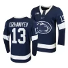 penn state nittany lions danny dzhaniyev 2023 24 college hockey navy replica jersey scaled