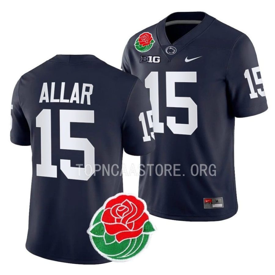 penn state nittany lions drew allar navy 2023 rose bowl college football jersey scaled