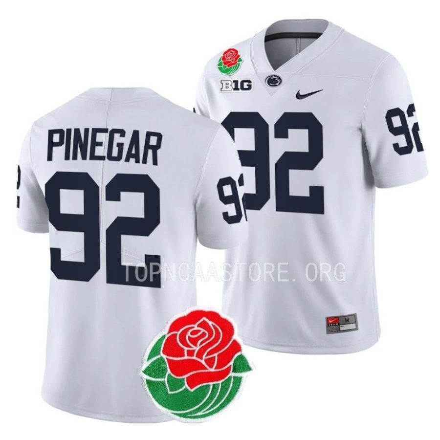 penn state nittany lions jake pinegar white 2023 rose bowl college football jersey scaled