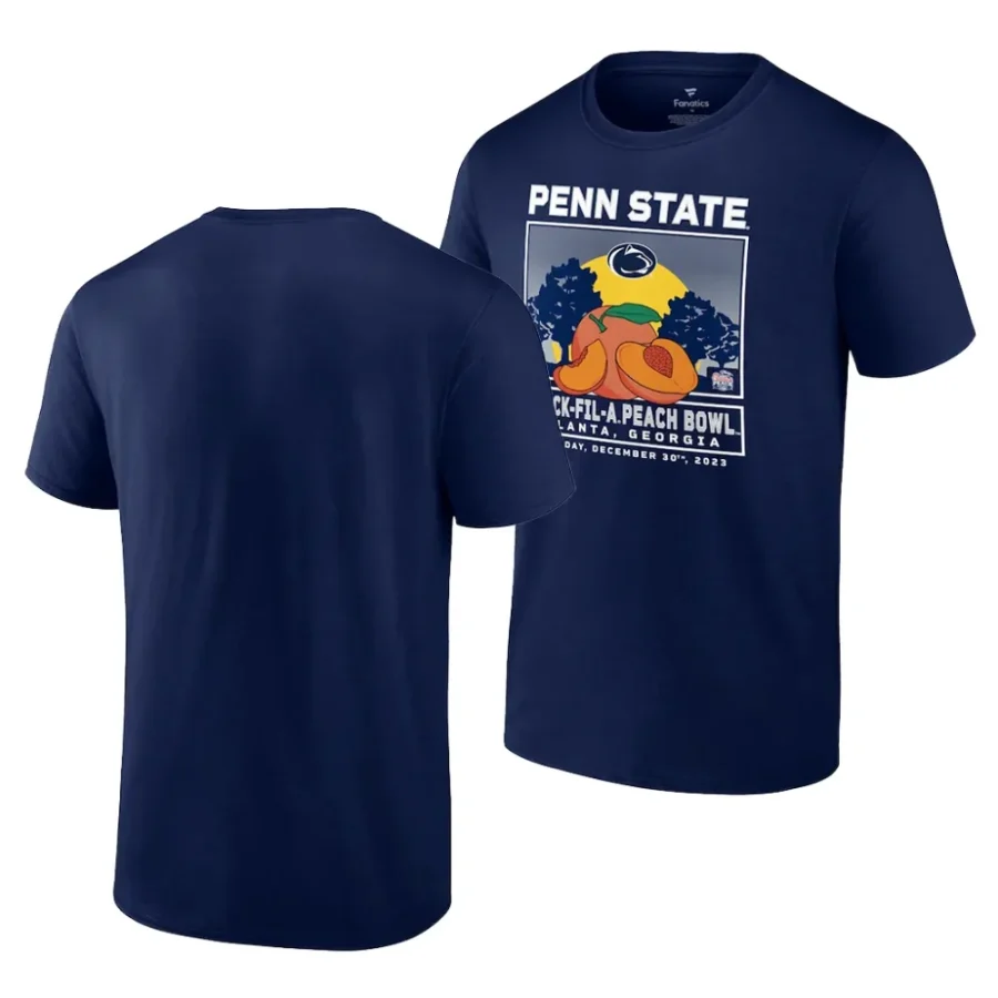 penn state nittany lions navy 2023 peach bowl fierce competitor men t shirt scaled