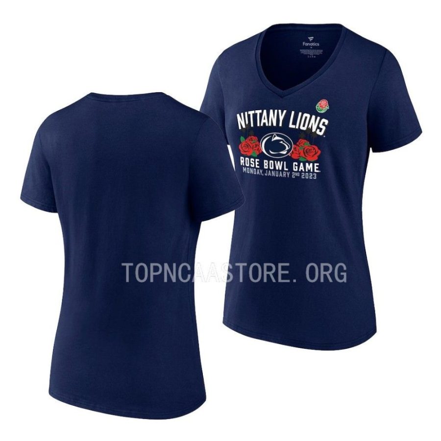 penn state nittany lions navy 2023 rose bow v neckgameday stadium women t shirt scaled