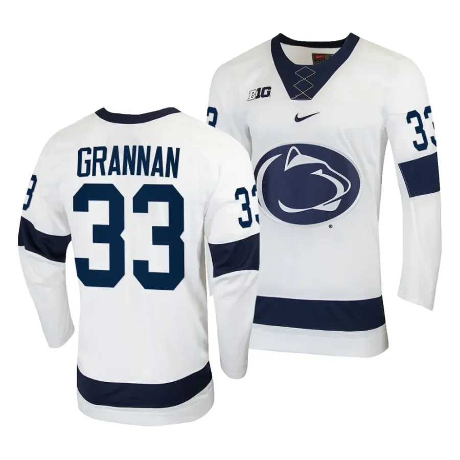 penn state nittany lions noah grannan 2023 24 college hockey white replica jersey scaled