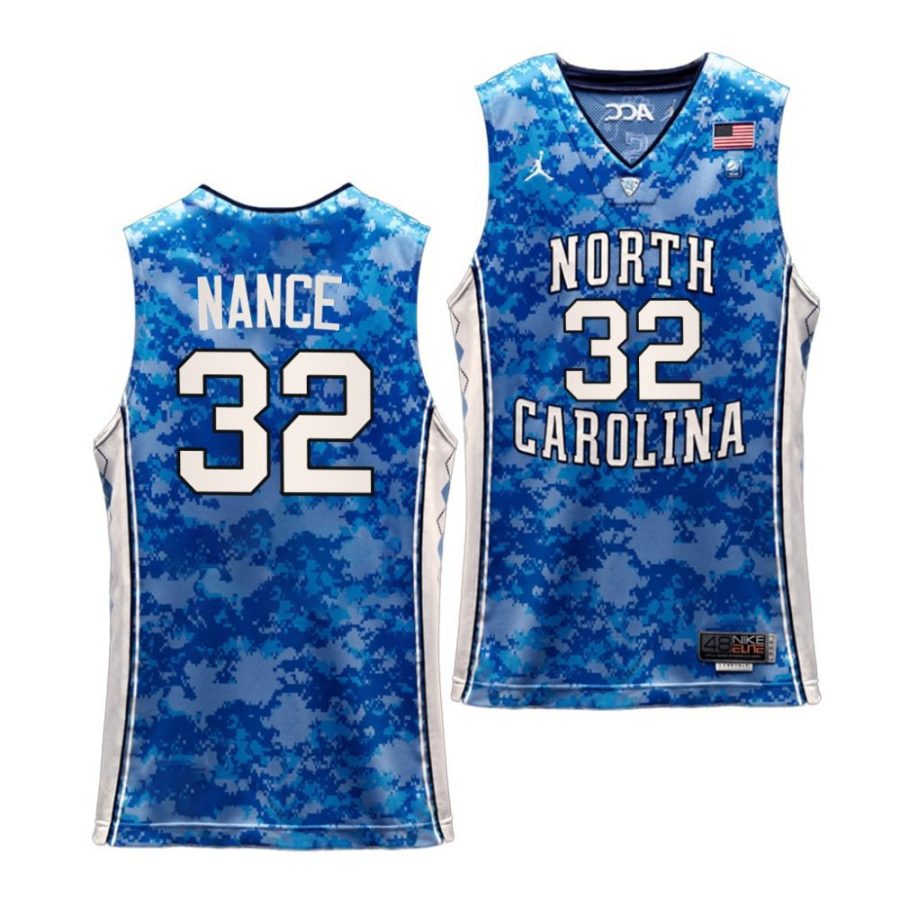 pete nance unc tar heels carrier classic veterans day 2022 basketball jersey scaled