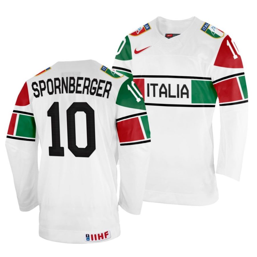 peter spornberger white 2022 iihf world championship italy home jersey scaled