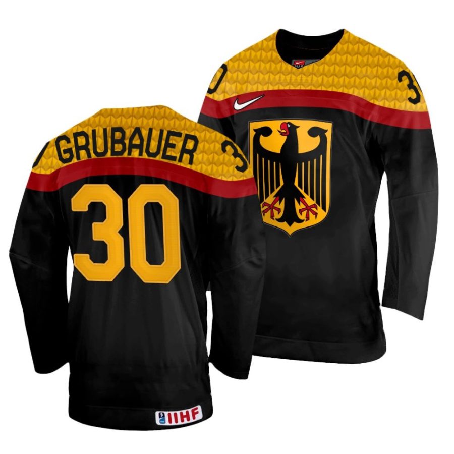 philipp grubauer away 2022 iihf world championship black jersey scaled