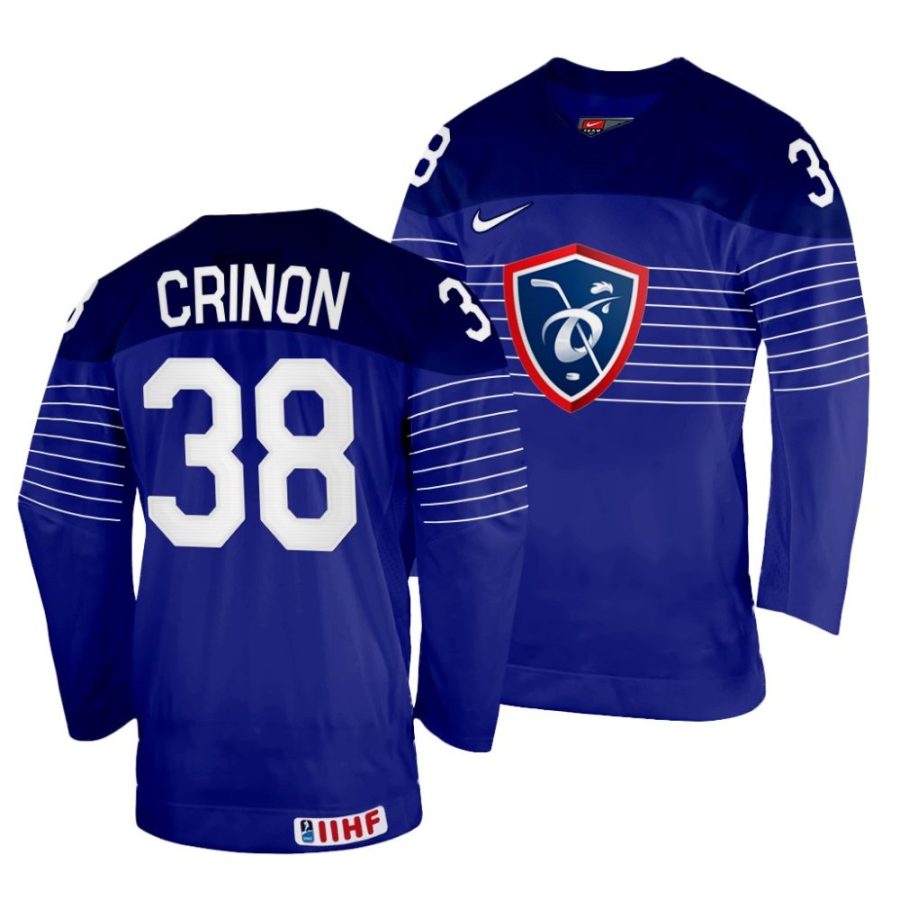 pierre crinon away 2022 iihf world championship navy jersey scaled